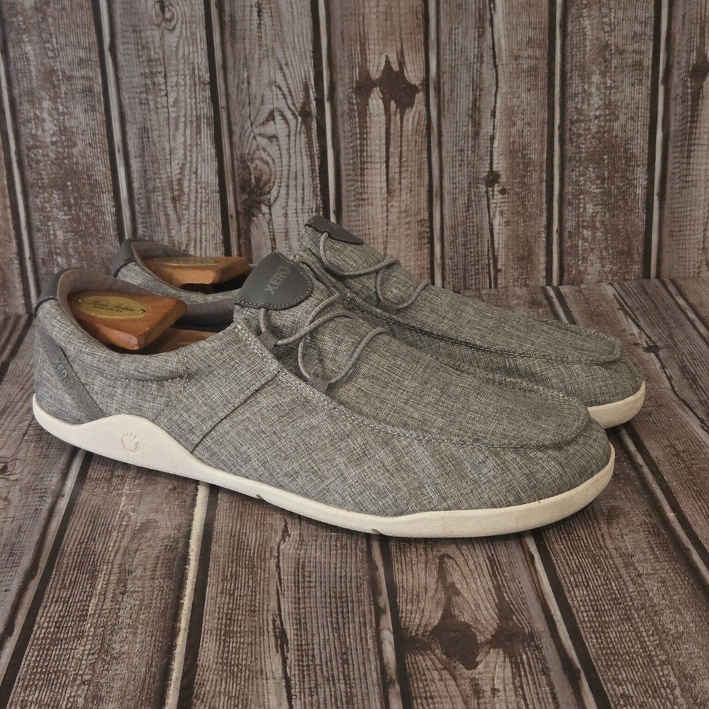 Sz 11 Mens Xero Shoes Kona Alloy Grey Barefoot Slip On Moccasin Loafers Shoes